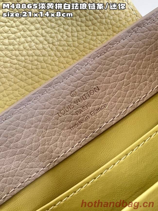 Louis Vuitton Capucines Mini M22375 light yellow