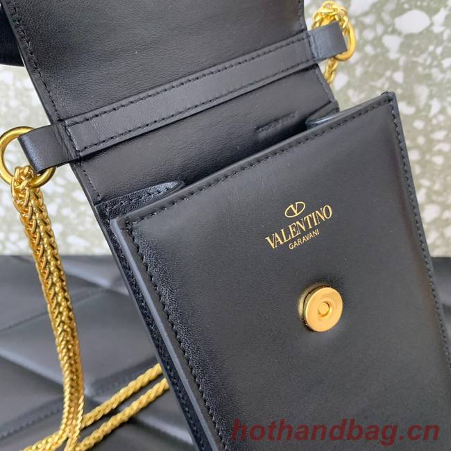 VALENTINO LOCO calf leather chain phone case WP0Z11 black