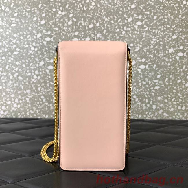 VALENTINO LOCO calf leather chain phone case WP0Z11 pink