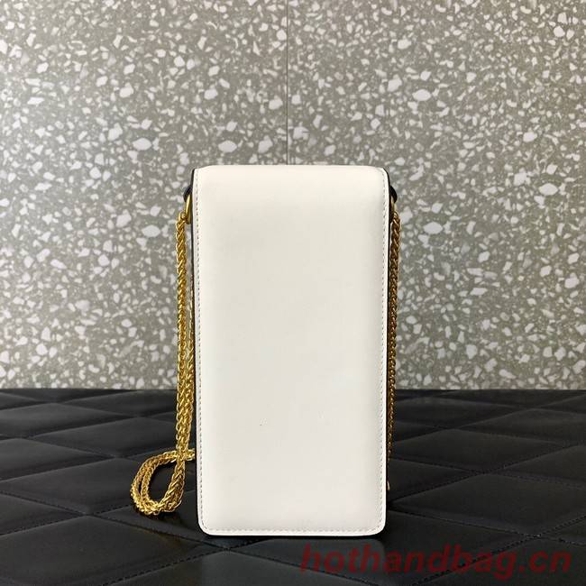 VALENTINO LOCO calf leather chain phone case WP0Z11 white