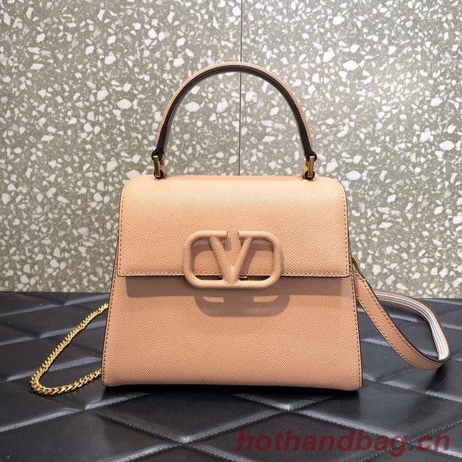 VALENTINO VSLING small Grain calf leather Shoulder bag WB0F53 Cinnamon Pink