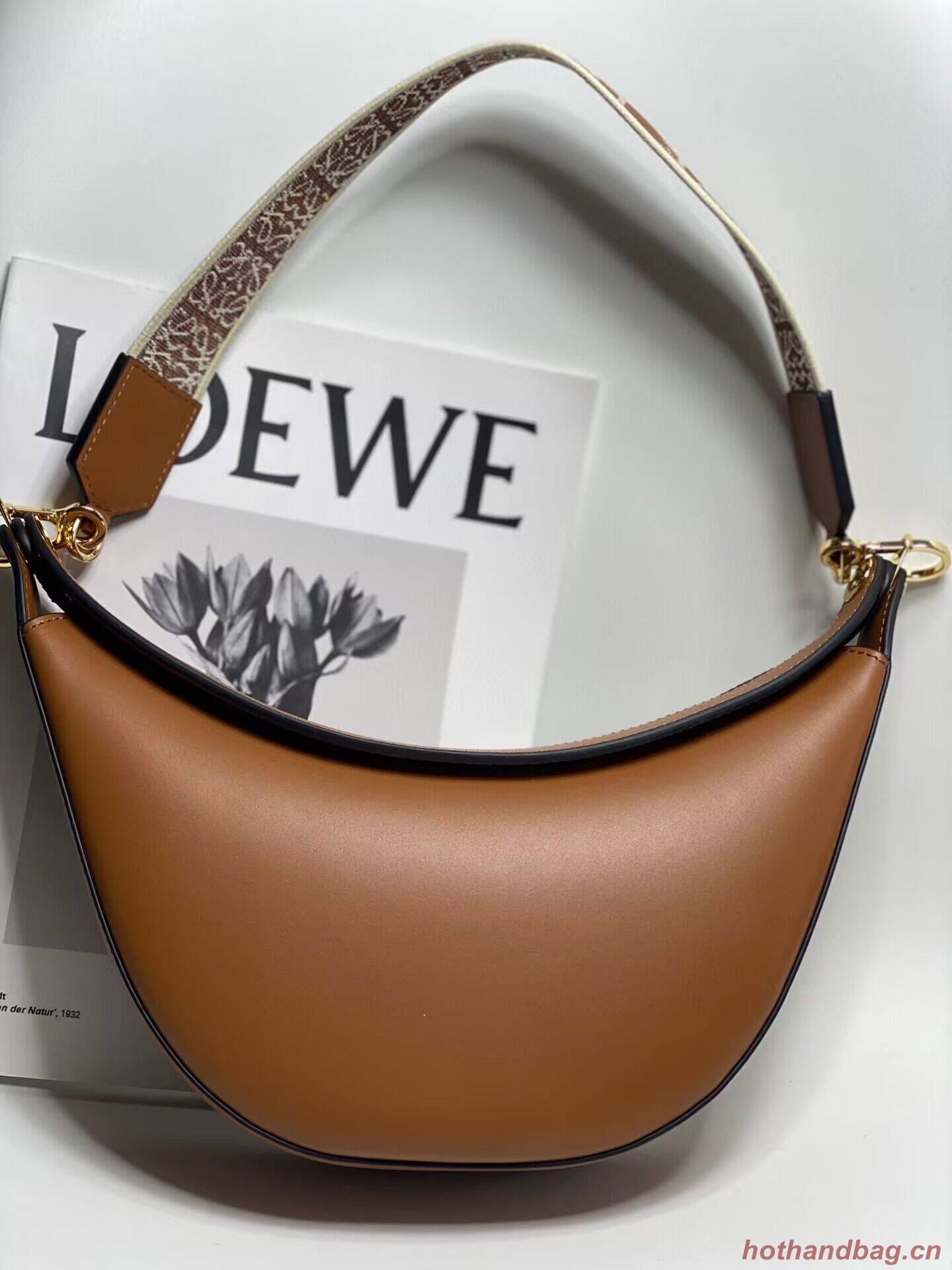 Loewe Original Leather Shoulder Handbag 3073 Brown