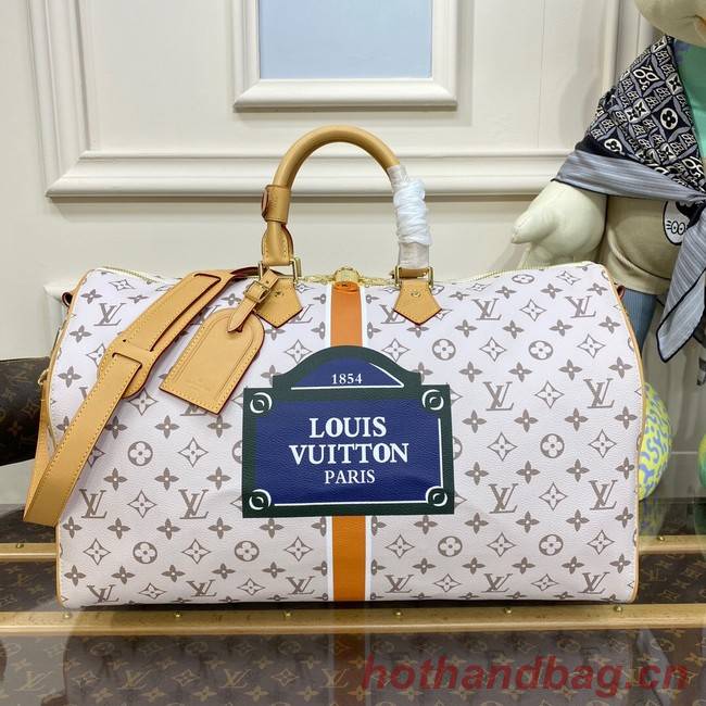 Louis Vuitton Keepall Bandouliere 50 M41416 white