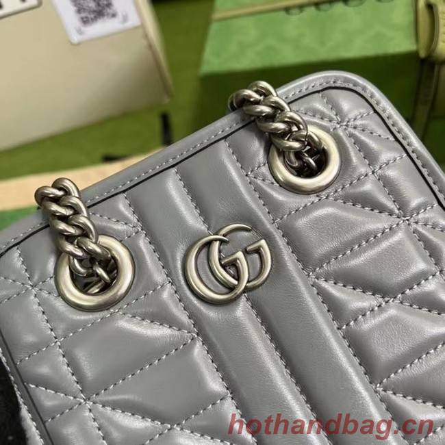Gucci GG Marmont matelasse mini bag 696123 gray