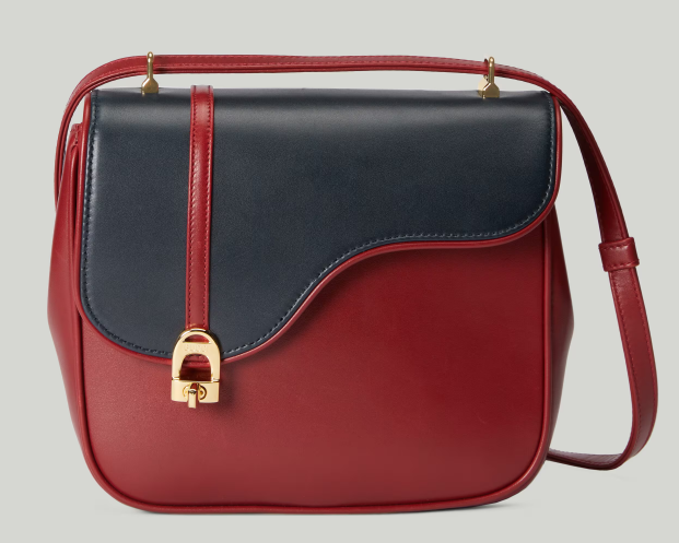 GUCCI EQUESTRIAN INSPIRED SHOULDER BAG 740988 Blue and red