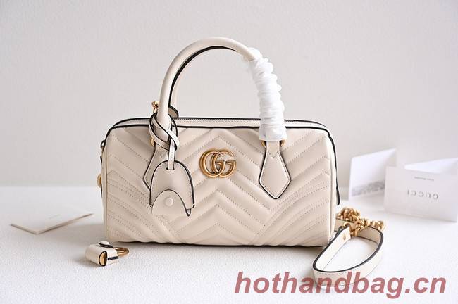 GUCCI GG MARMONT SMALL TOP HANDLE BAG 746319 white