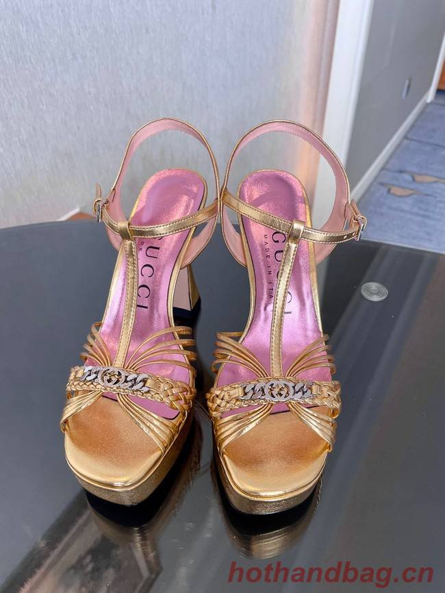 Gucci WOMENS PLATFORM SANDAL heel height 11CM 93561-4