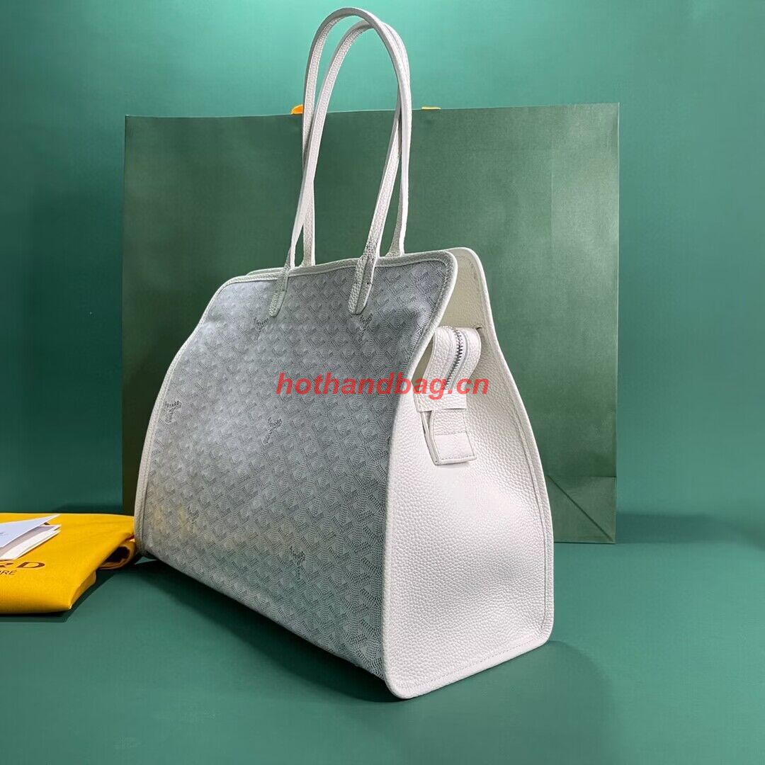 Goyard Hardy 2 Original Calfskin Leather Pet Bag 20299 White