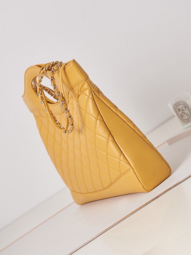 CHANEL 31 LARGE SHOPPING BAG AS1010 yellow
