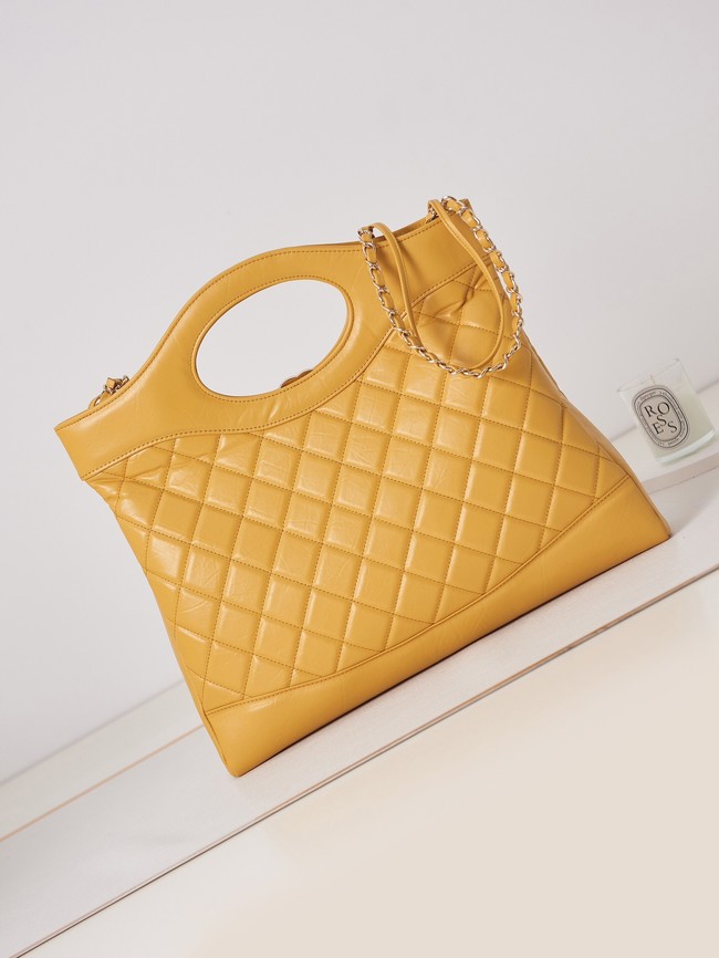 CHANEL 31 LARGE SHOPPING BAG AS1010 yellow