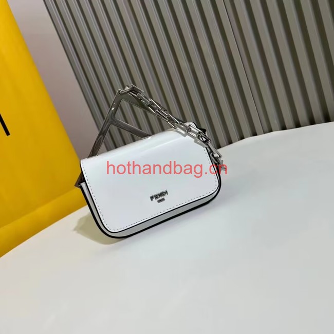Fendi mini smooth leather bag F1089 white