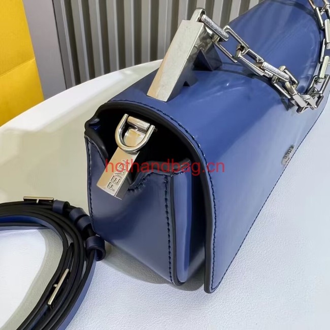 Fendi small smooth leather bag F1090 blue