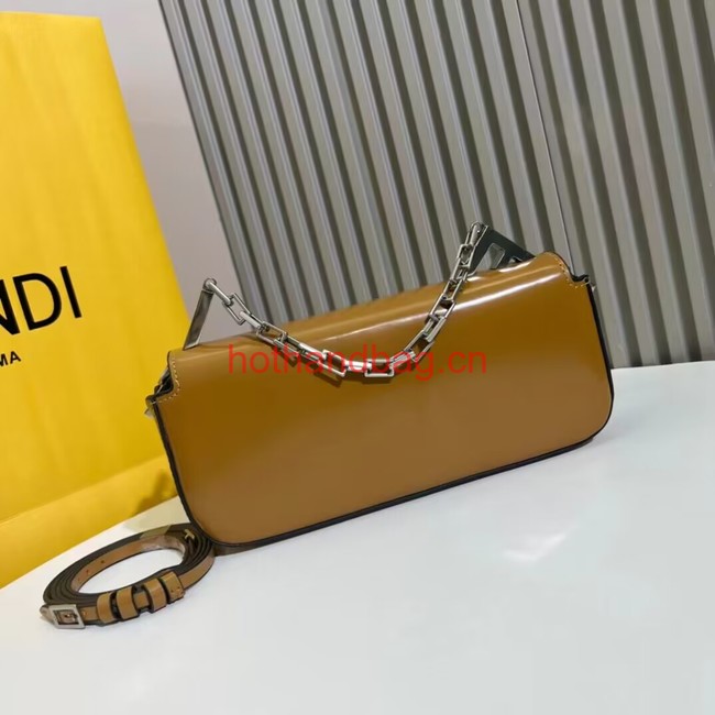 Fendi small smooth leather bag F1090 brown
