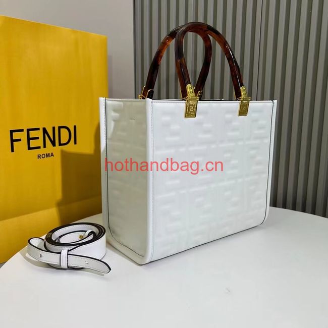 Fendi Sunshine small Shopper F1615 white