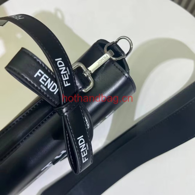 Fendi small smooth leather bag F1996 black
