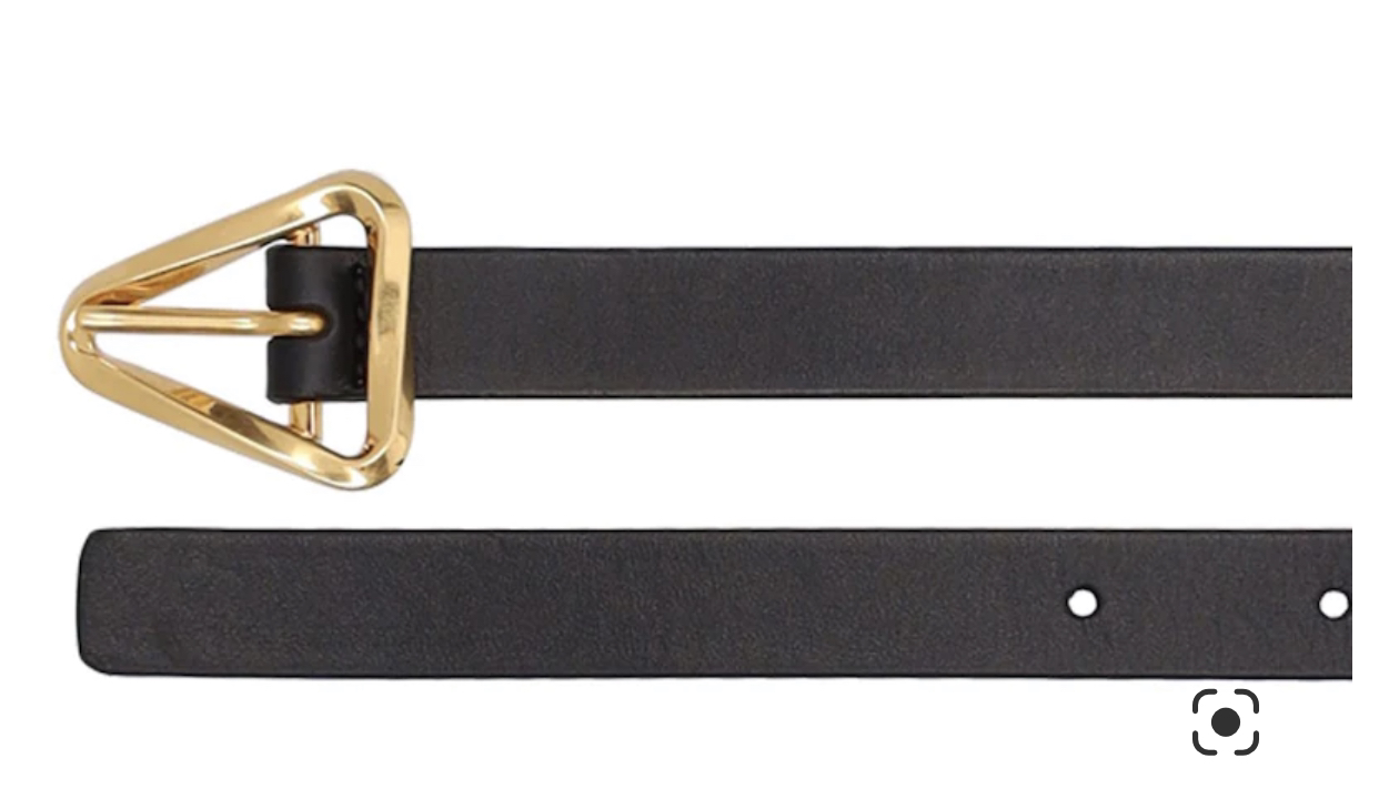 Bottega Veneta Leather Belt 76I-D5Q093 Black-gold