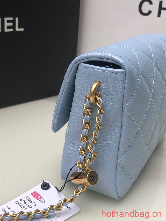 Chanel SMALL FLAP BAG AS2855 light blue