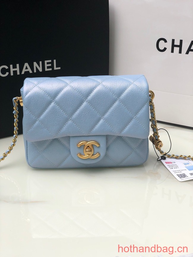 Chanel SMALL FLAP BAG AS2855 light blue