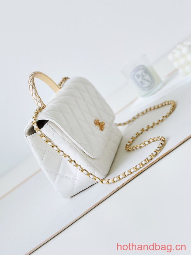 Chanel SMALL FLAP BAG WITH TOP HANDLE AS4232 white
