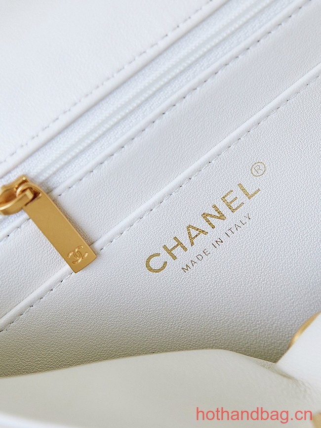 Chanel SMALL FLAP BAG WITH TOP HANDLE AS4232 white