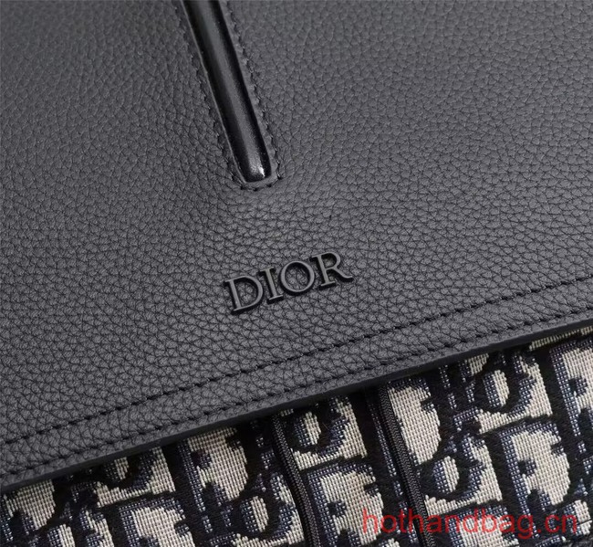 DIOR BACKPACK Beige and Black Dior Oblique Jacquard and Black Grained Calfskin CM1062A