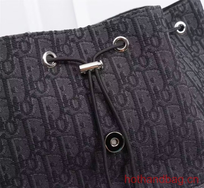 DIOR BACKPACK Black Dior Oblique Jacquard and Black Grained Calfskin CM1062A
