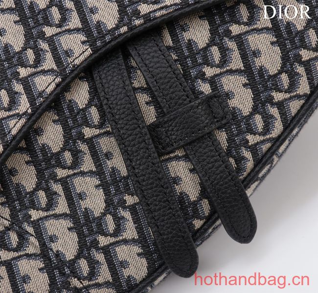 Dior Essentials SADDLE BAG Beige and Black Dior Oblique Jacquard 1ADPO093