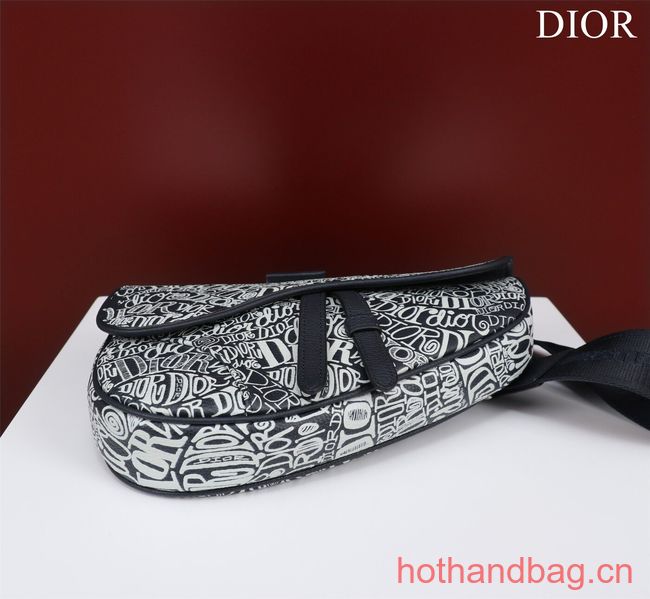 Dior Essentials SADDLE BAG Grained Calfskin 1ADPO093D WHITE