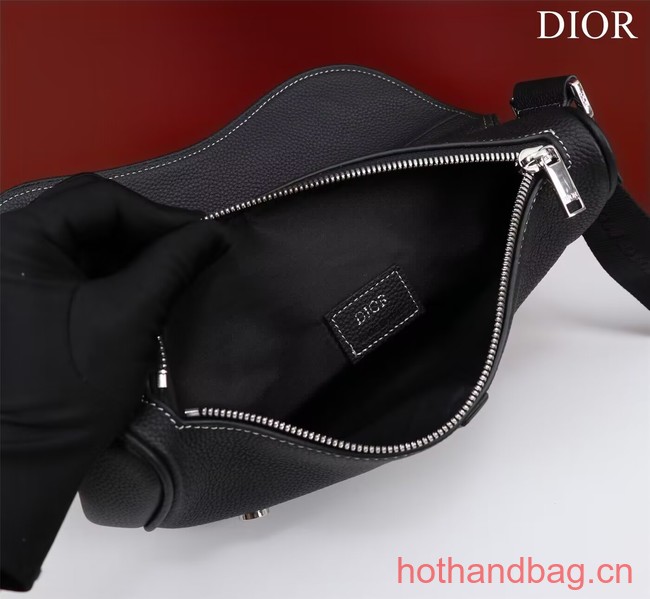 Dior Essentials SADDLE BAG Grained Calfskin 1ADPO093E BLACK