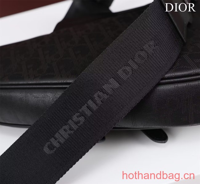 Dior Essentials SADDLE BAG Grained Calfskin 1ADPO093F BLACK