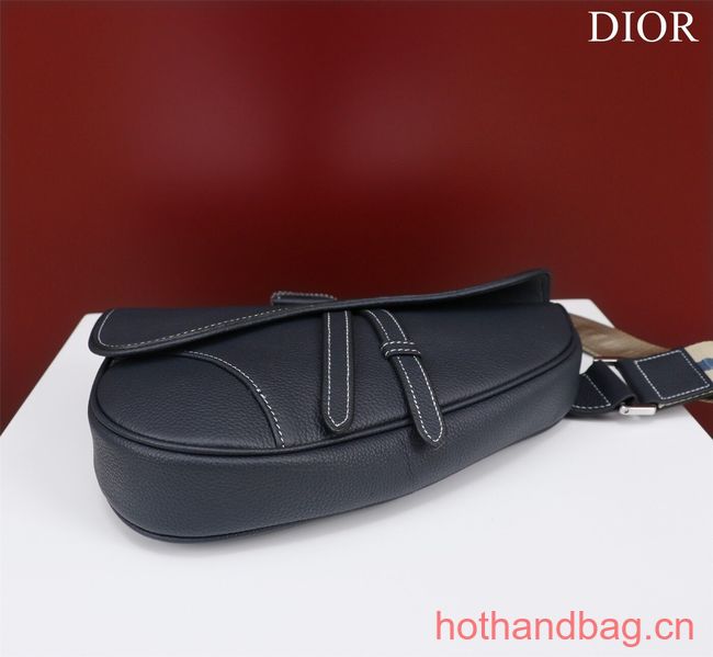 Dior Essentials SADDLE BAG Grained Calfskin 1ADPO093f-2 Royal Blue 