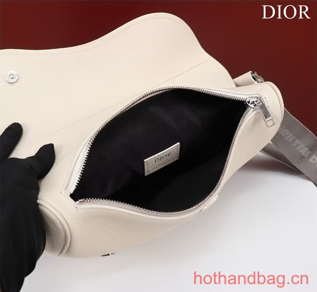 Dior Essentials SADDLE BAG Grained Calfskin 1ADPO093f WHITE