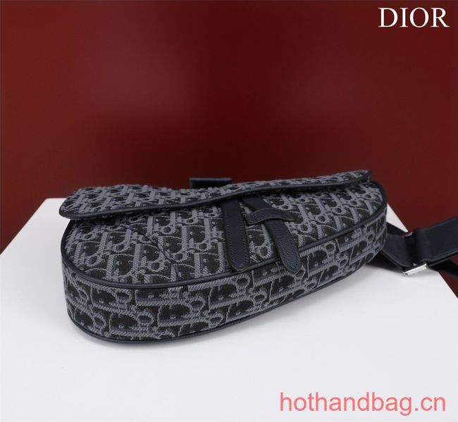 Dior Essentials SADDLE BAG Oblique Jacquard 1ADPO093 dark blue