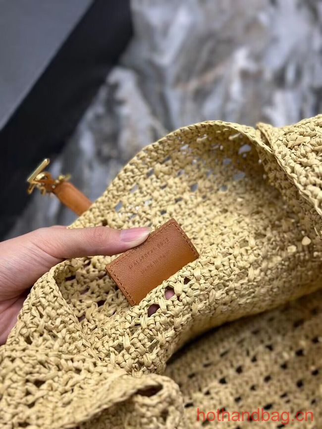 SAINT LAURENT Crochet tote bag Y990941 apricot