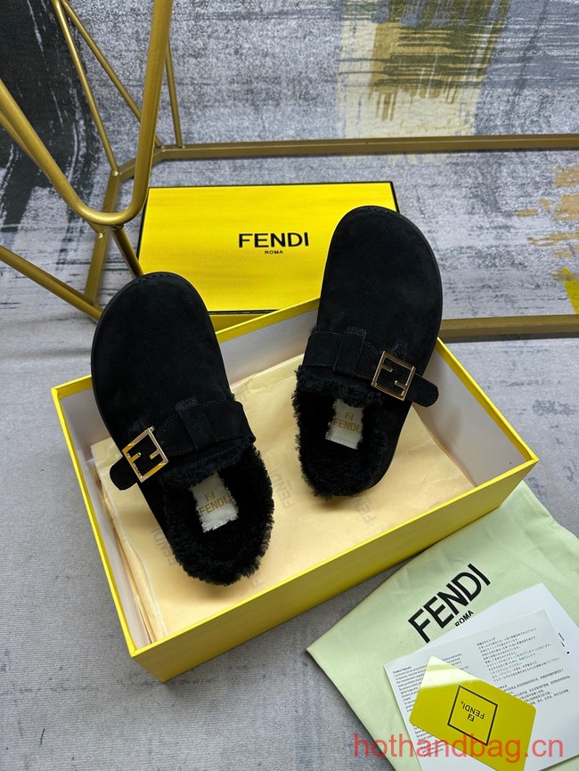 Fendi Feel leather slides 93669-1