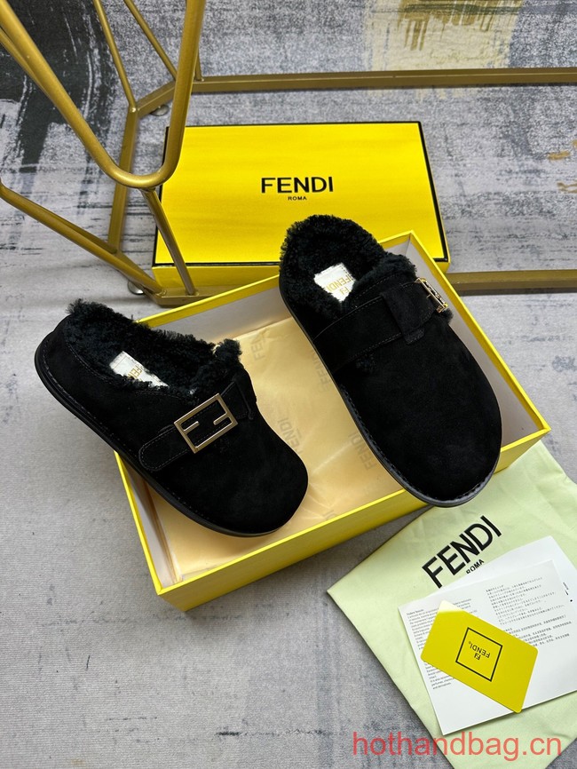 Fendi Feel leather slides 93669-1
