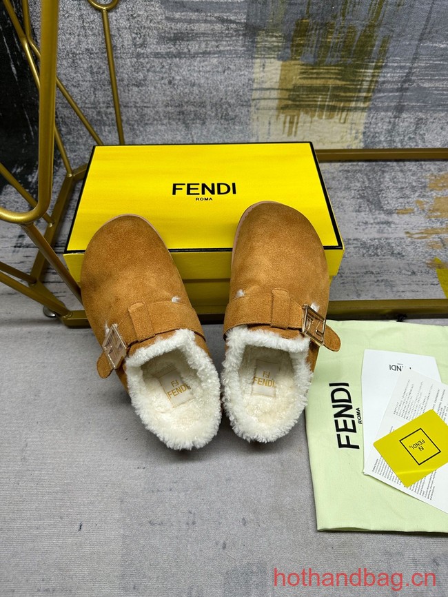 Fendi Feel leather slides 93669-2