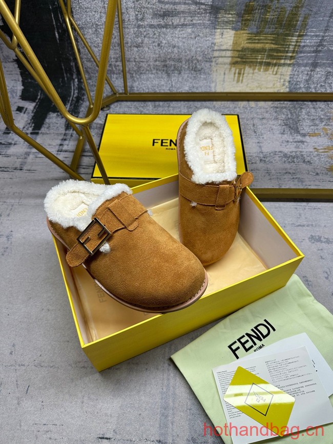 Fendi Feel leather slides 93669-2