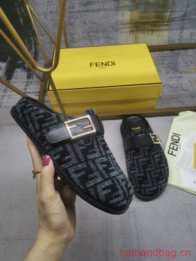 Fendi Feel leather slides 93669-3