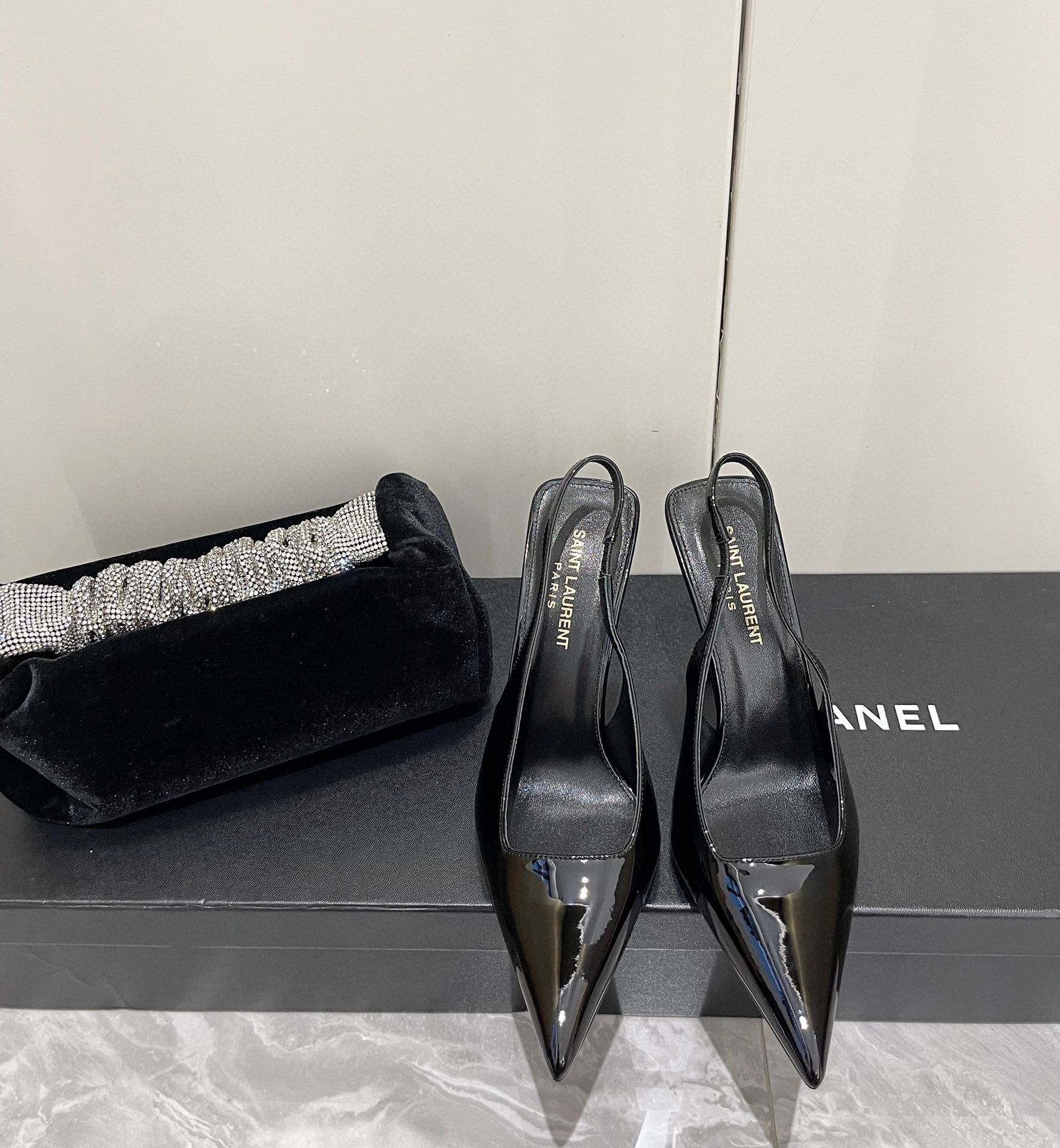 Saint Laurent Shoes heel height 10CM 63301 Black