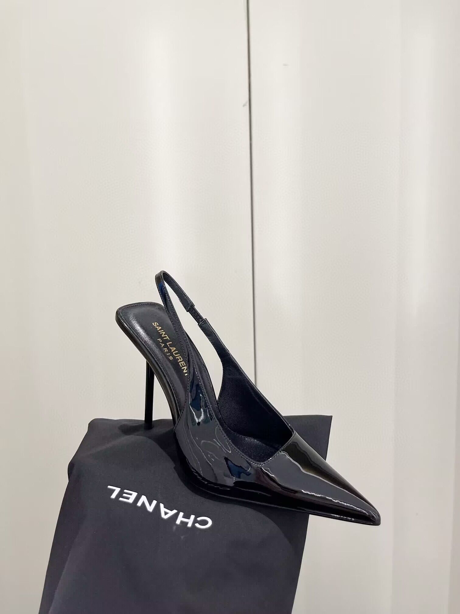 Saint Laurent Shoes heel height 10CM 63301 Black