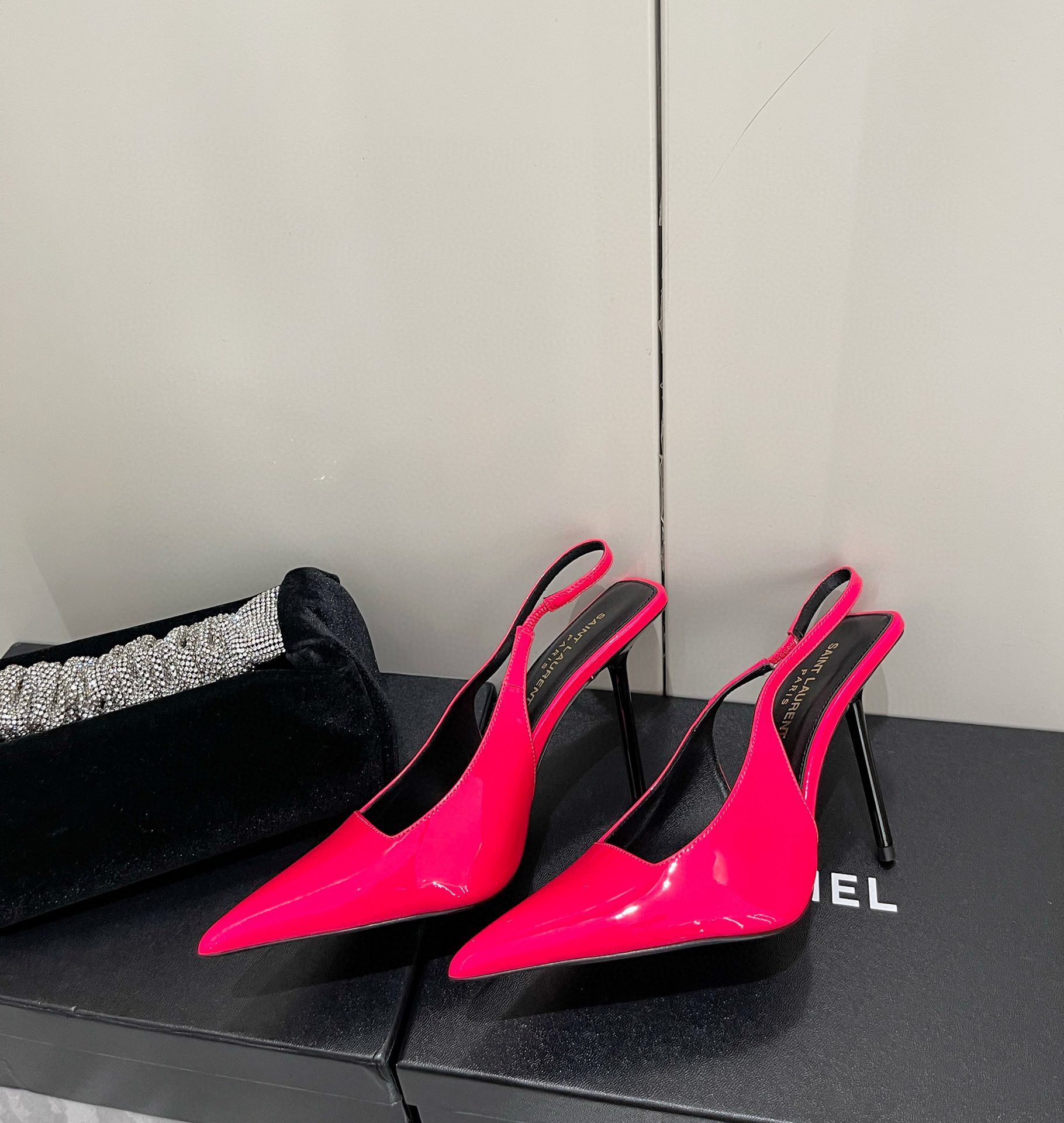 Saint Laurent Shoes heel height 10CM 63301 Rose