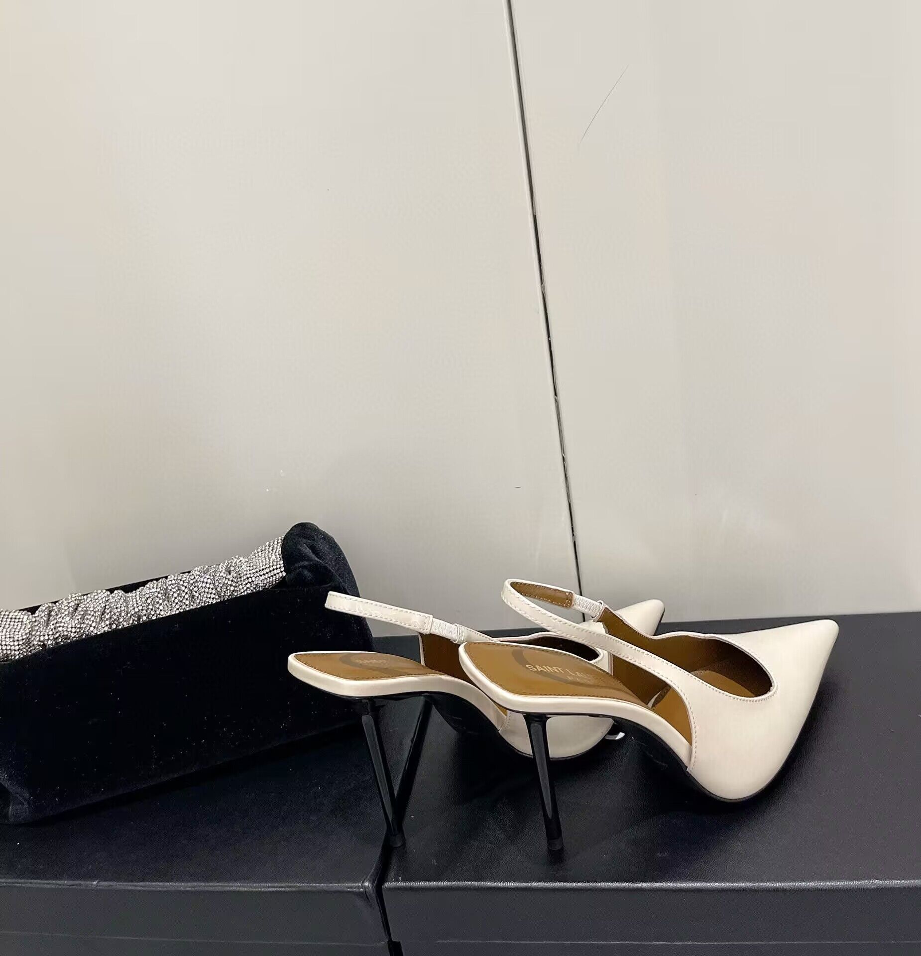 Saint Laurent Shoes heel height 10CM 63301 Cream