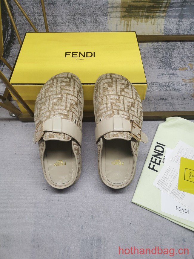 Fendi Feel leather slides 93669-5