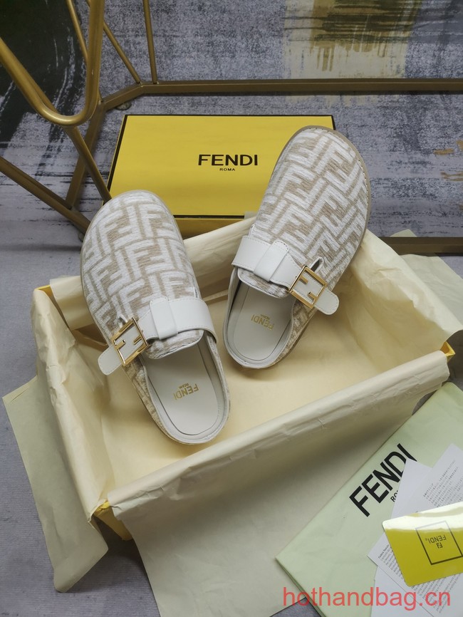 Fendi Feel leather slides 93669-6
