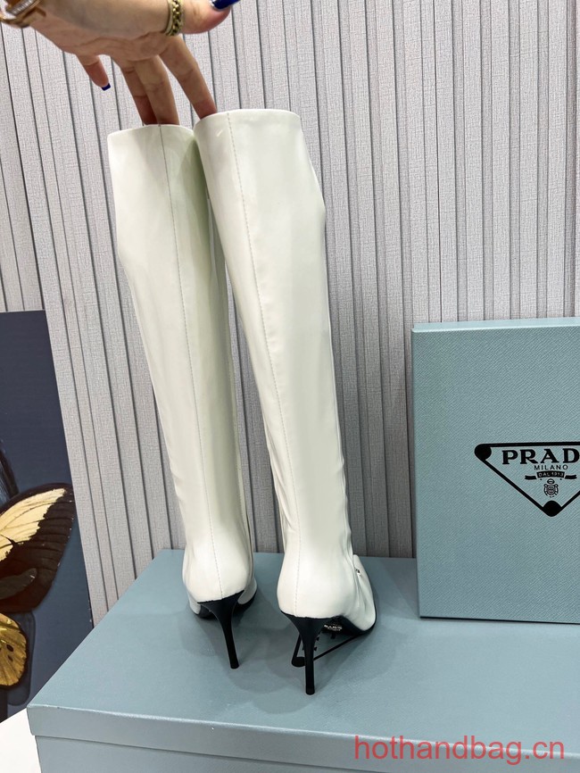 Prada Brushed leather boots 85 mm heel 93683-2