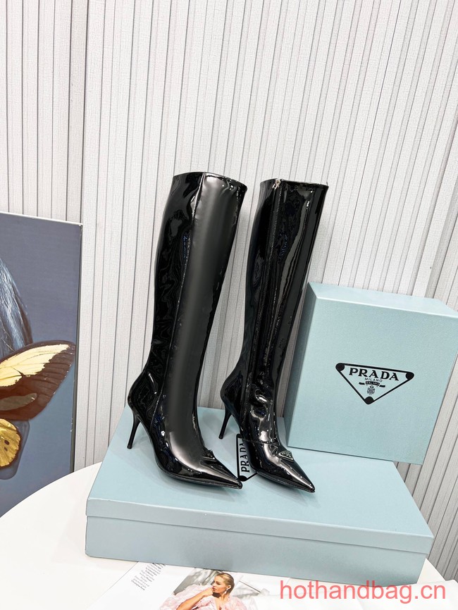 Prada Brushed leather boots 85 mm heel 93683-4