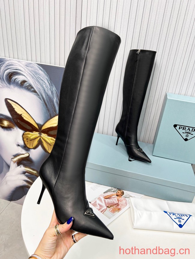 Prada Brushed leather boots 85 mm heel 93683-5