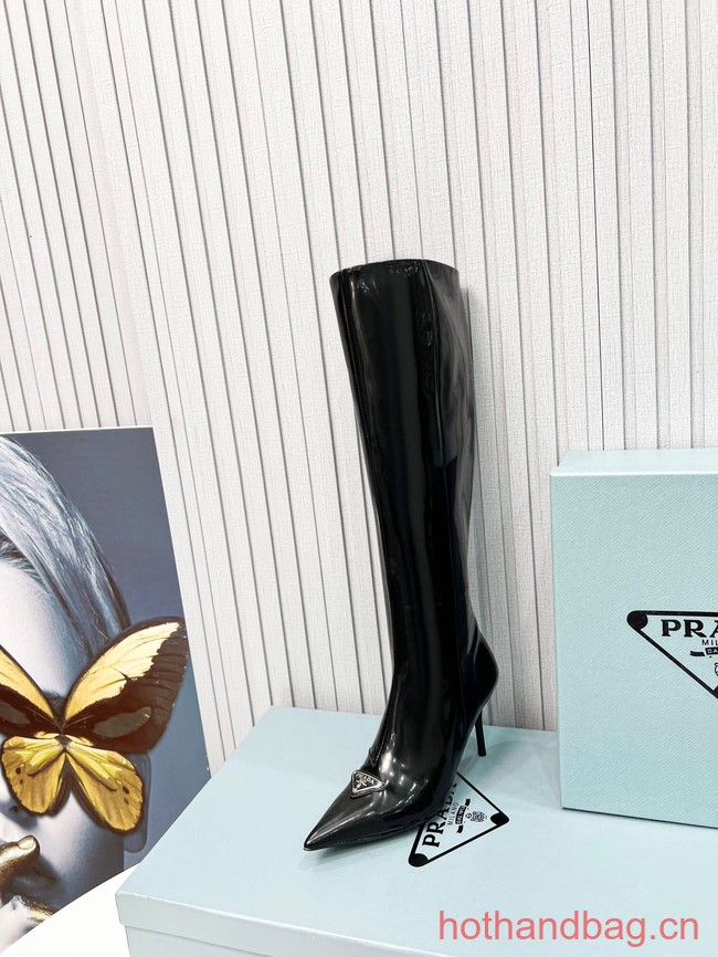Prada Brushed leather boots 85 mm heel 93683-6