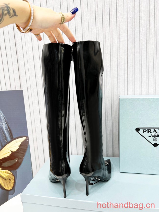 Prada Brushed leather boots 85 mm heel 93683-6
